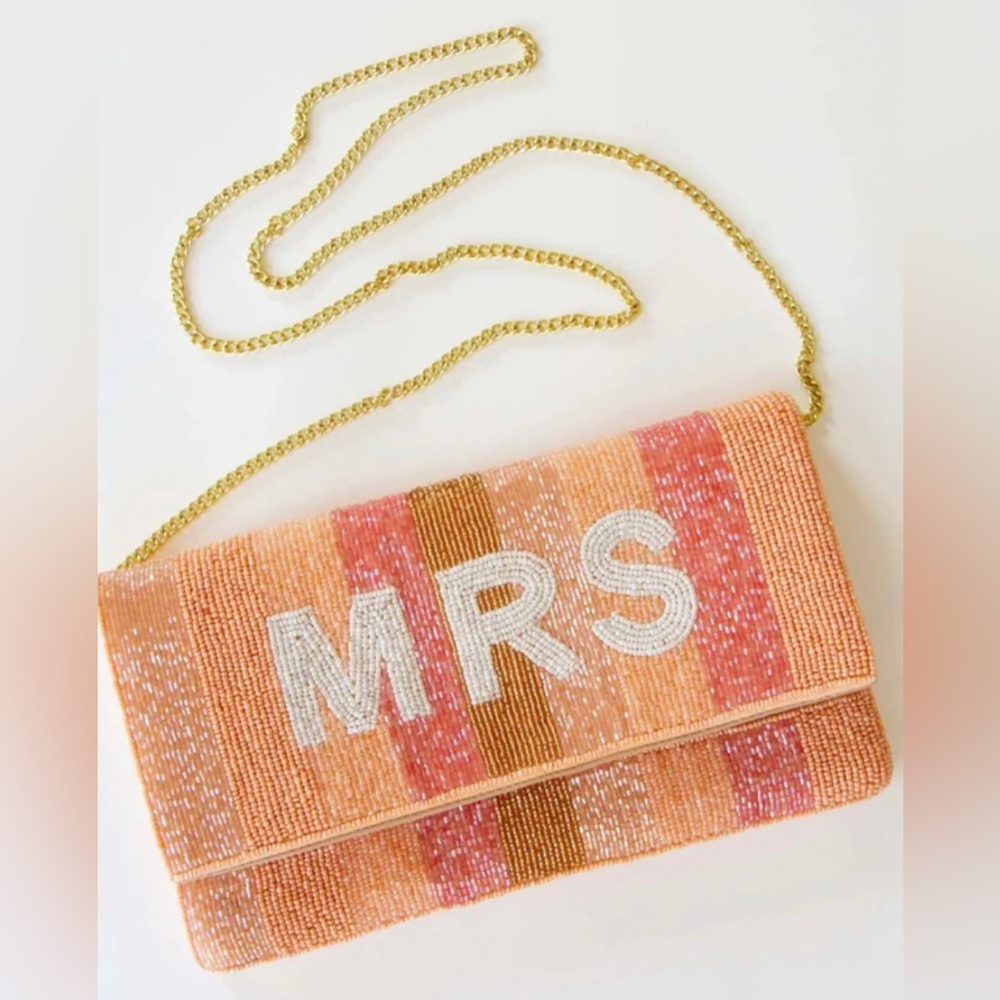 Pink MRS. Beaded Purse